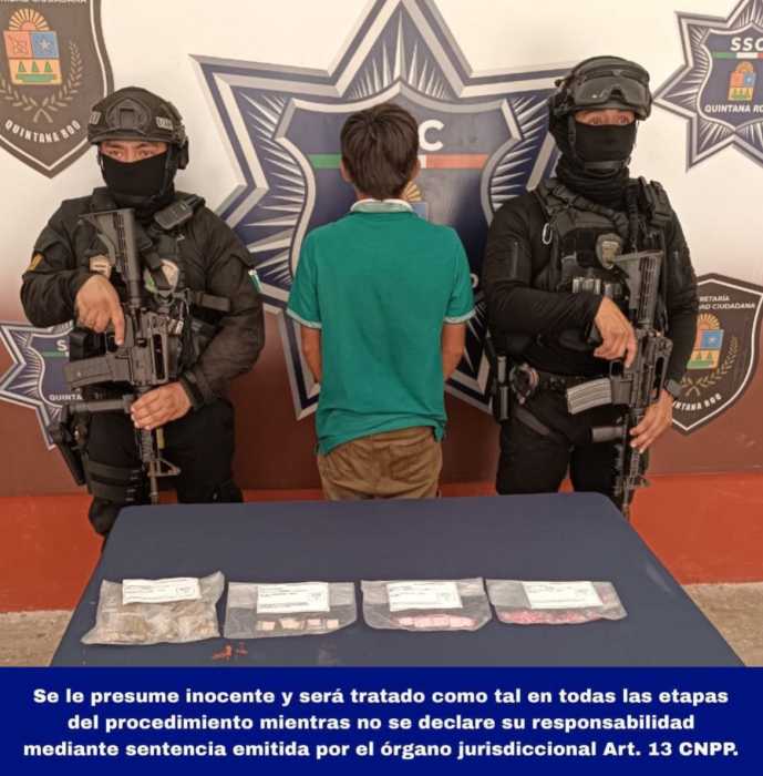 Detienen a mininarquito con un arsenal de drogas