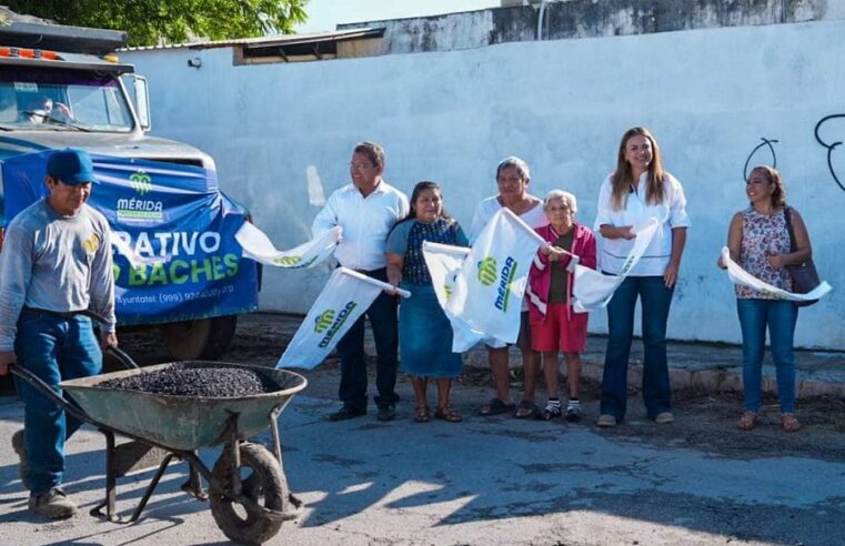 Cecilia Patrón encabeza el operativo Cero Baches, intensificado en todo Mérida