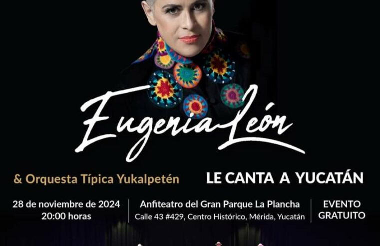 Le cantará Eugenia León a Yucatán en el primer aniversario de La Plancha