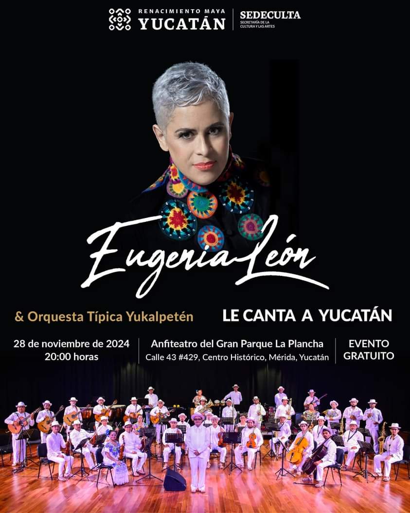 Le cantará Eugenia León a Yucatán en el primer aniversario de La Plancha