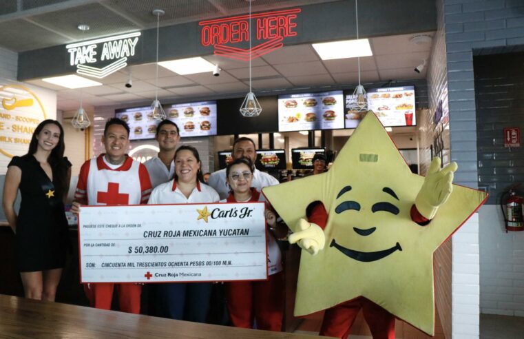 Carl´s Jr se solidariza con las causas de la Cruz Roja en Yucatán