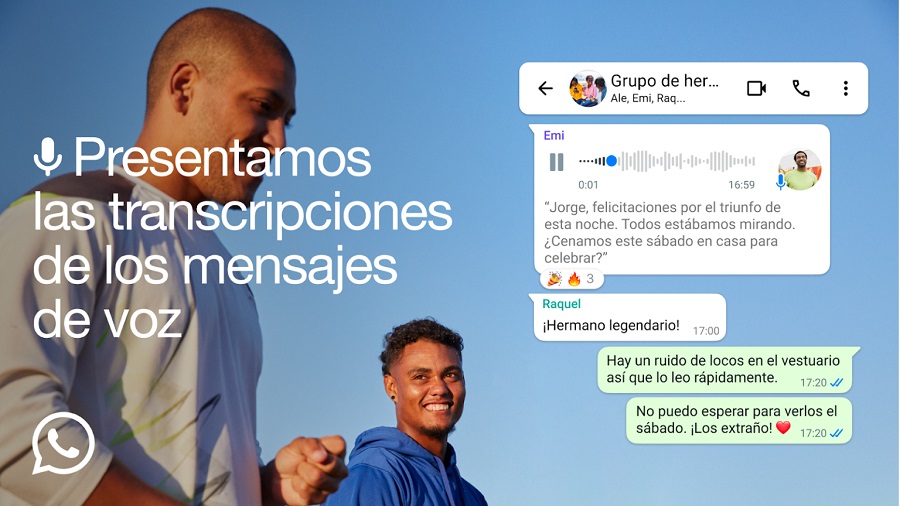 WhatsApp habilita la transcripción de mensajes de voz