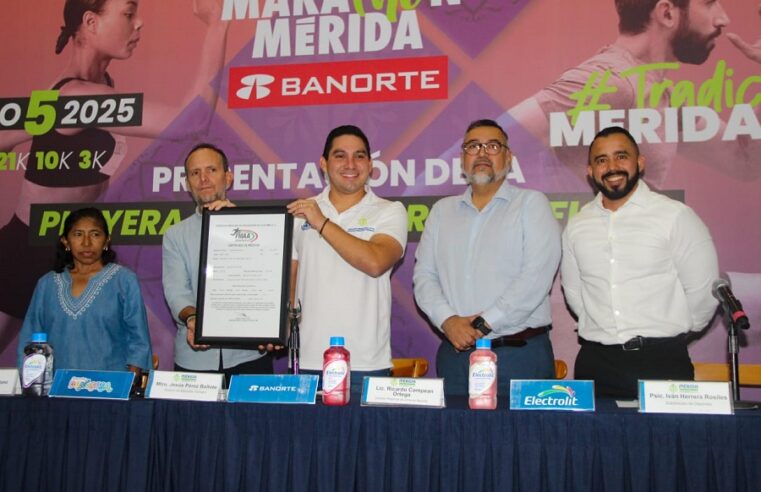 “Marat’hon de Mérida 2025” recibe certificación: presentan playera y medalla