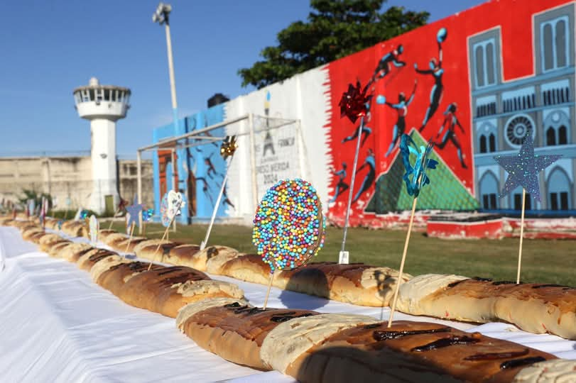 Mega Rosca de Reyes en el Cereso de Mérida