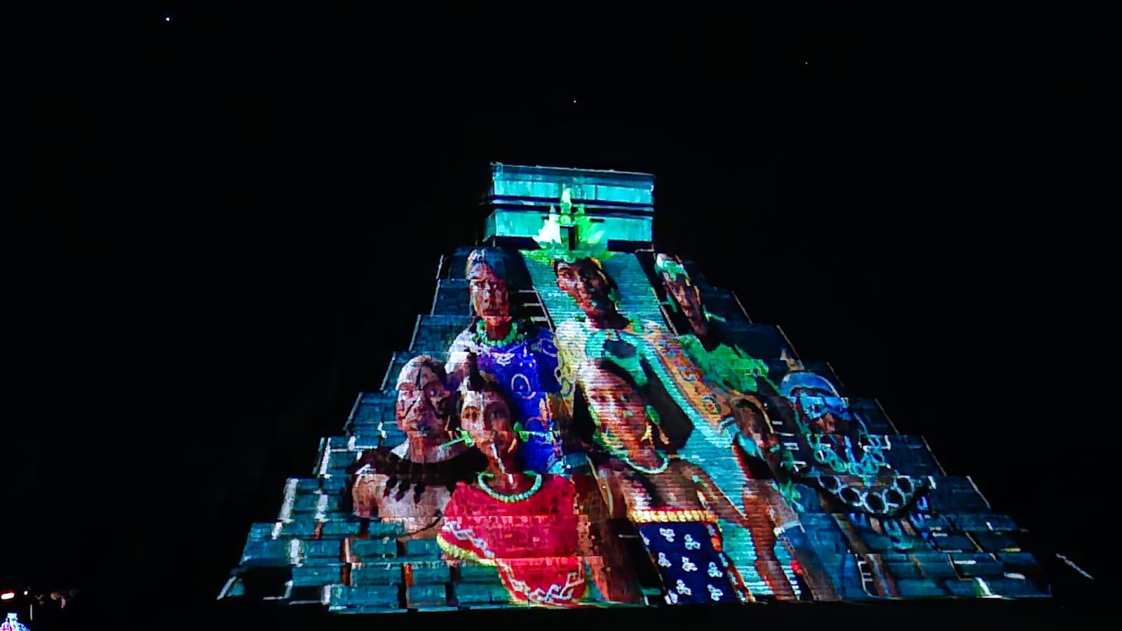 Legado de Felipe Carrillo Puerto es proyectado en el Castillo de Kukulcán