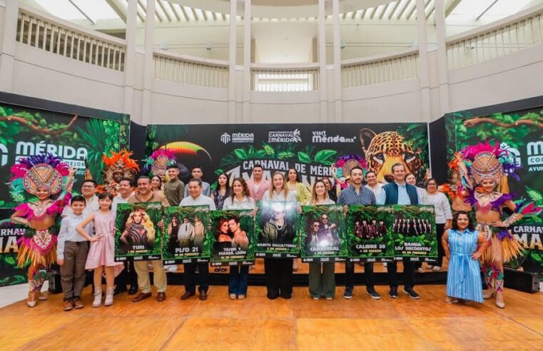 Carnaval de Mérida 2025 con Gabito Ballesteros, Yuri, Calibre 50, Yahir y un nuevo derrotero