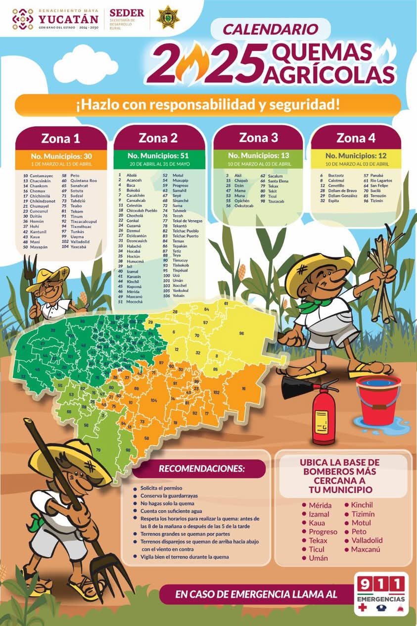 Yucatán preparado para la temporada de incendios