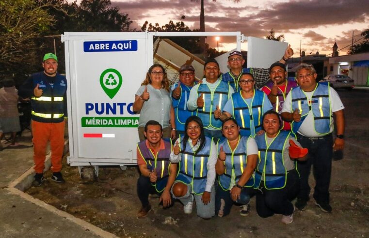 Cecilia Patrón pone a disposición contenedores para mantener limpia Mérida