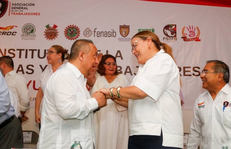 Reafirma Cecilia Patrón su compromiso con los trabajadores de Mérida