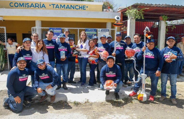 Presenta Cecilia Patrón brigadas de limpieza que trabajarán en comisarías de Mérida