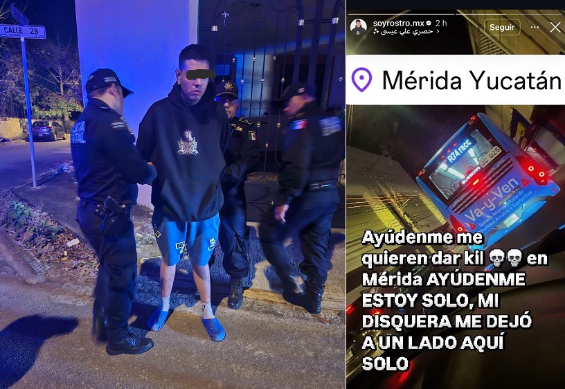 Influencer de la CDMX se quiso pasar de listo en Mérida y termina en la cárcel