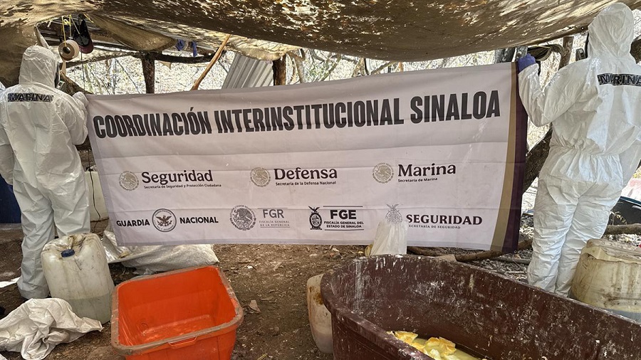 Neutralizan narcolaboratorio de Los Chapitos en Sinaloa