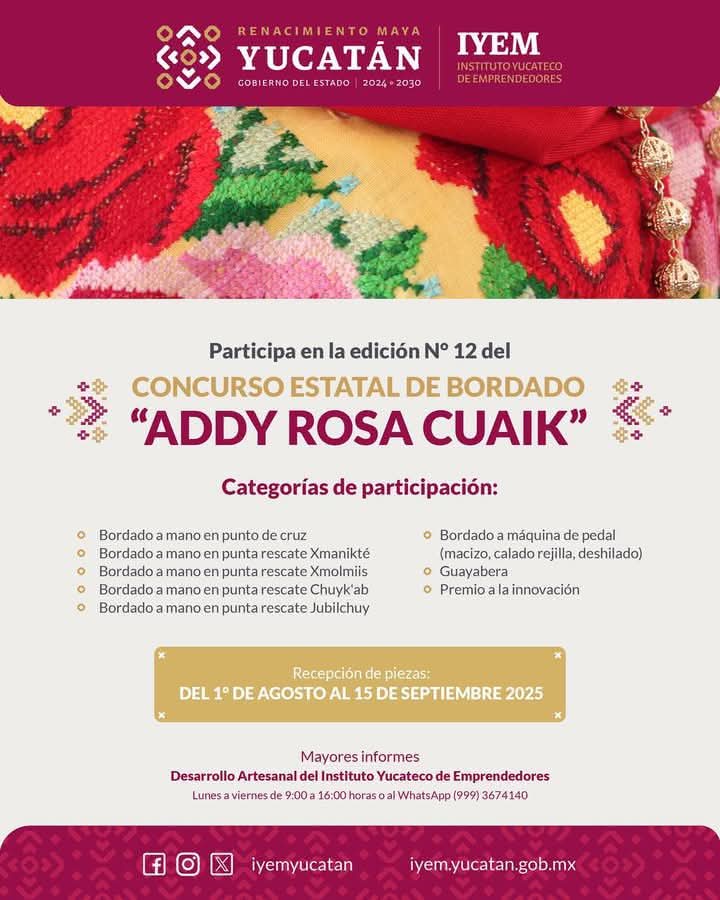 Lanzan concurso estatal de bordado Addy Rosa Cuaik