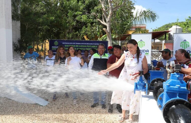 Cecilia Patrón cumple demanda añeja en Santa Gertrudis Copó con mejoras en el agua potable
