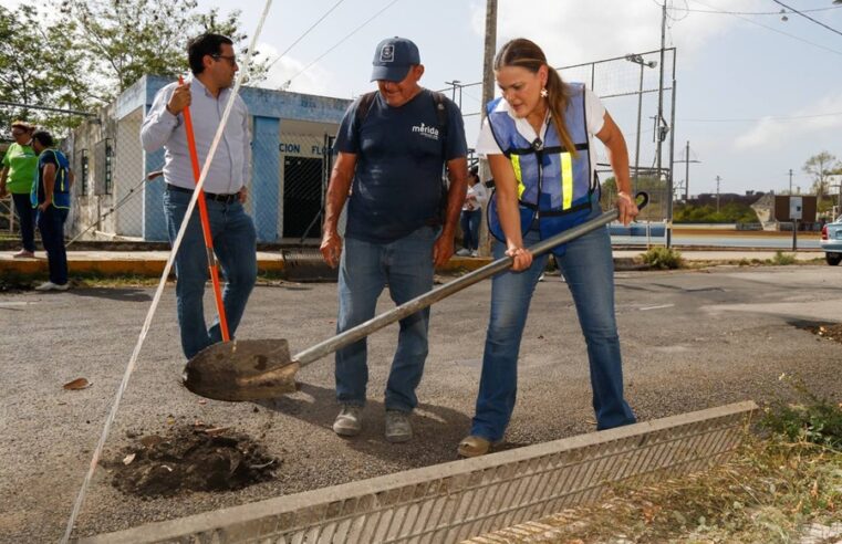 Cecilia Patrón dispone limpieza de rejillas para mitigar el impacto de las lluvias