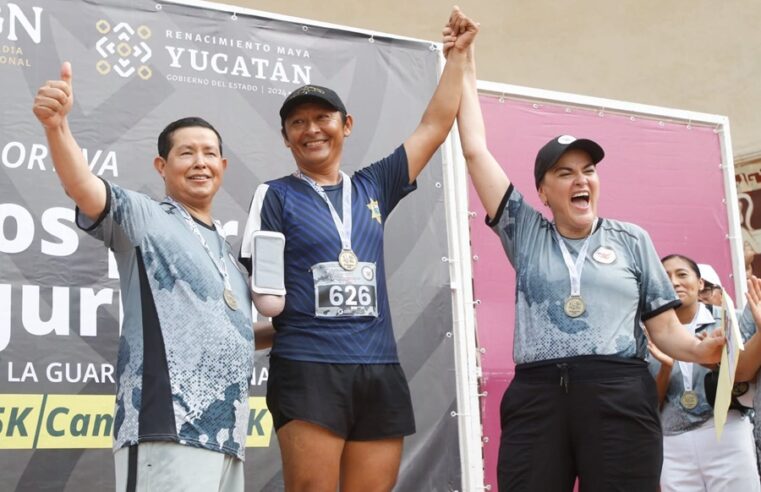 Destacan agentes de la Policía de Mérida en la Carrera “Aliados por la Seguridad»