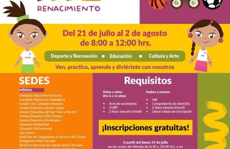 Invita Gobierno del Estado al campamento de verano “Baaxal Paal Renacimiento” 2025