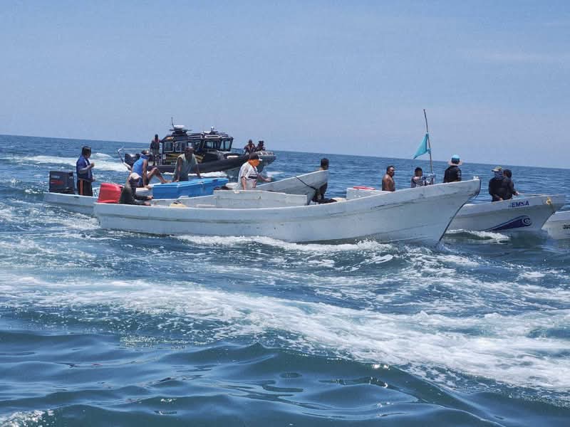 Tres detendios en operativo contra pesca ilegal en costas yucatecas