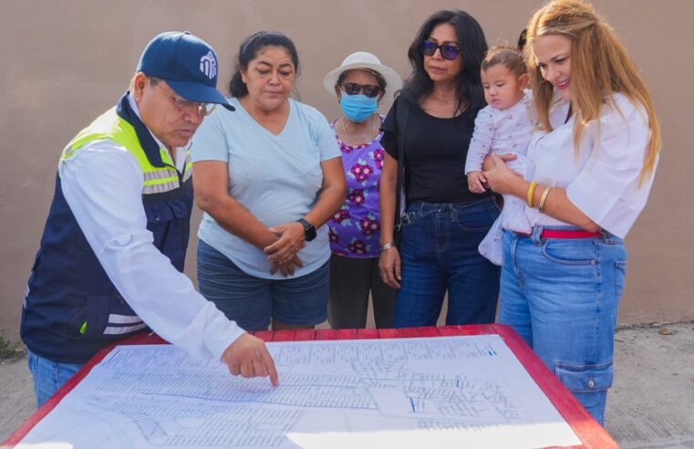 Cecilia Patrón supervisa 13 tramos de calles y 32 pozos en el poniente de Mérida