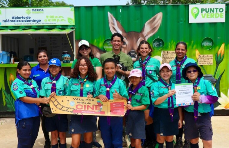 Scouts y Mega Puntos Verdes se unen por el cuidado de Mérida y el planeta