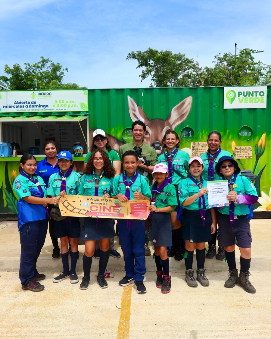 Scouts y Mega Puntos Verdes se unen por el cuidado de Mérida y el planeta