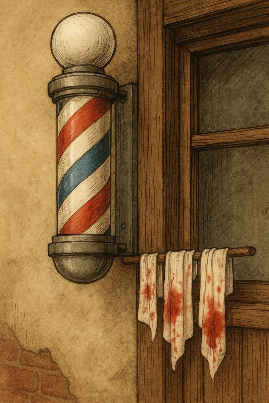 ¿Sabes el origen del poste de barbero? ¿Por qué es rojo, blanco y azul?