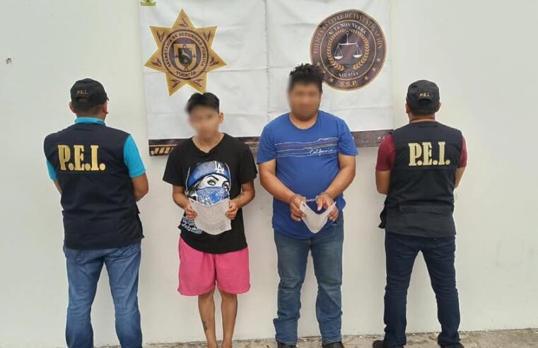 Caen dos por millonario robo en Cholul