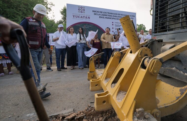 Díaz Mena saca del abandono carretera de Oxkutzcab