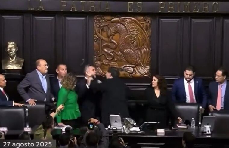 Alito Moreno y Noroña se agarran a golpes en el Senado