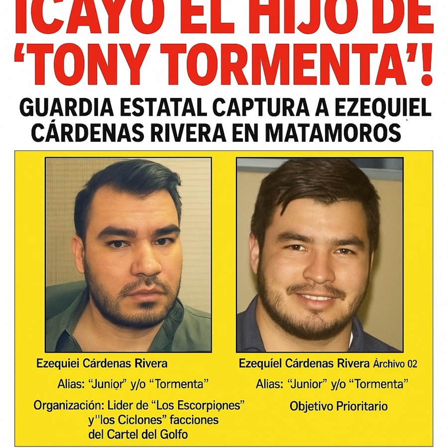 Detienen en Tamaulipas a “Tormenta Junior”, líder de “Los Escorpiones”