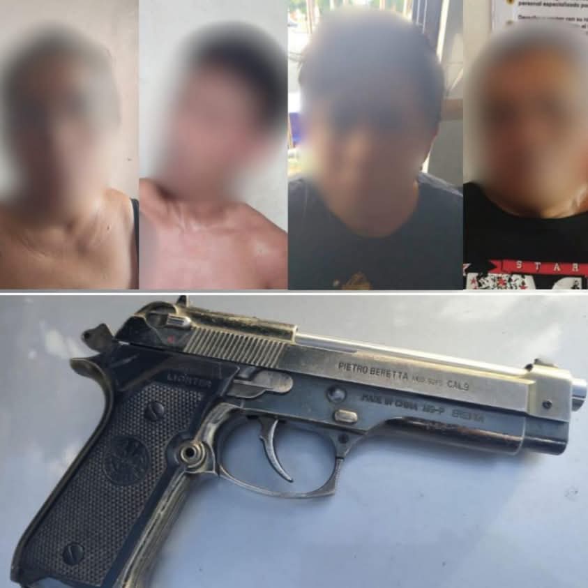 Detienen a cuatro asaltantes gracias a que uno no subióal auto para huir y se fue a pie