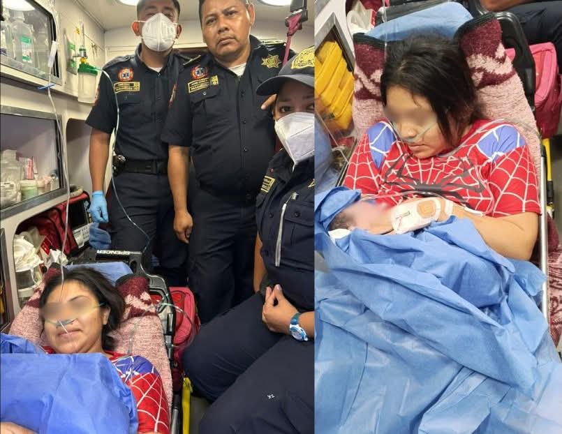 Paramédicos de la SSP atienden parto durante traslado de emergencia