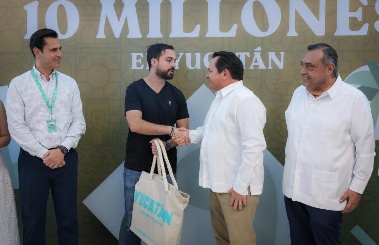 Celebran al pasajero 10 millones de Viva Aerobús en Yucatán y anuncian vuelo directo a Los Ángeles