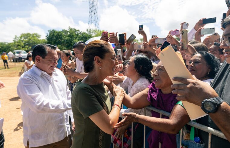Presidenta Sheinbaum reafirma compromiso con el bienestar y la transformación de Yucatán