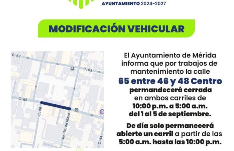 El Ayuntamiento dará mantenimiento a la calle 65, en el tramo de la Casa del Pueblo