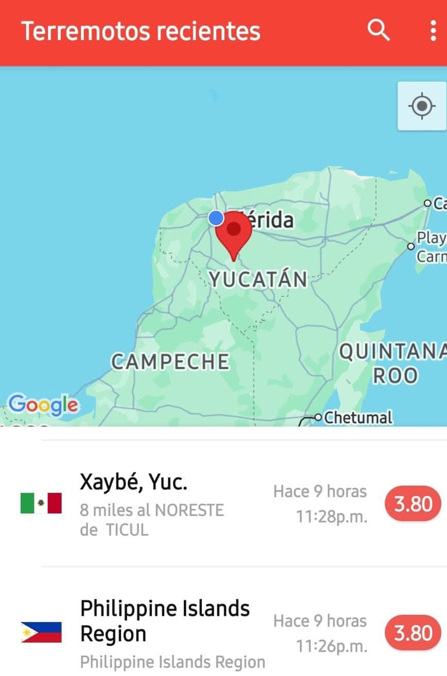 Tiembla en Yucatán…solo se perciben ligeras vibraciones en puertas, ventanas y láminas
