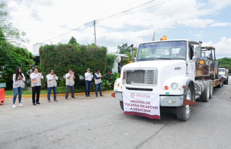 Yucatán envía brigada de apoyo a Veracruz tras inundaciones