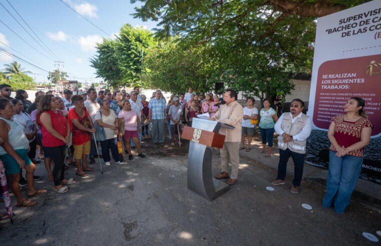 Gobierno del Renacimiento Maya bachea y repavimenta 112 calles en el sur de Mérida 
