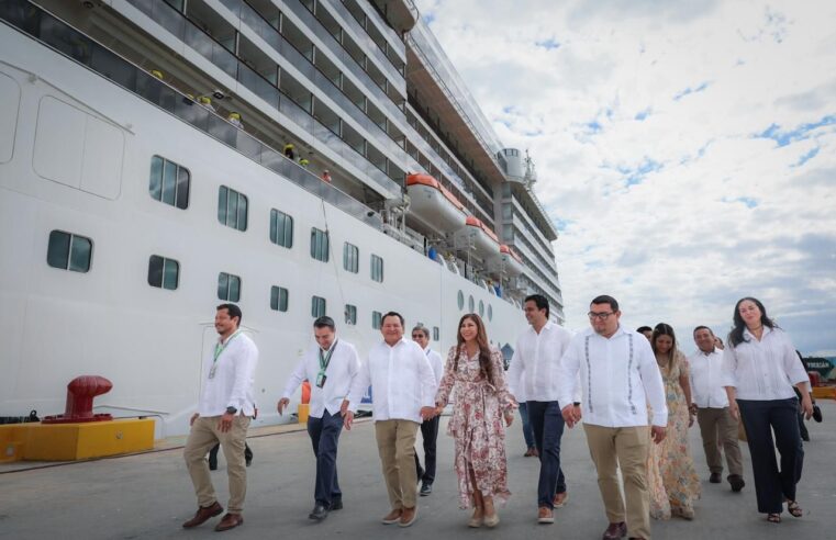 Yucatán se consolida como destino líder de recepción de cruceros en el sureste mexicano