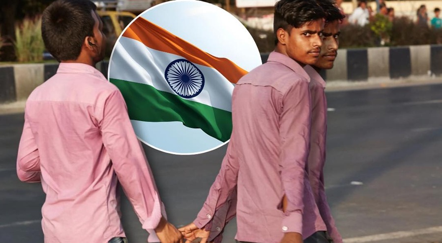 En la India nada tiene de especial si hdos ombres caminan de  la mano