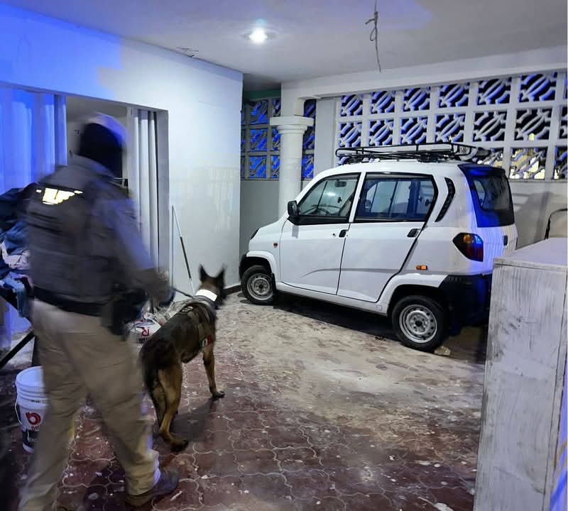 Cateo antinarcóticos en el Fracc del Parque; hallan droga y libreta de clientes