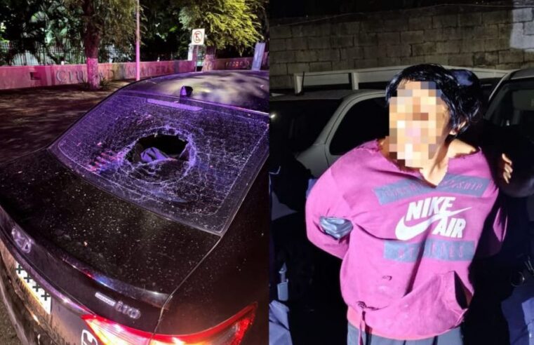 Detenido por arrojar piedras a un auto en Cupules… saldría libre pues el afectado no quiso denunciar