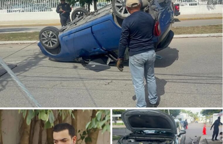 Diputado del PAN causa choque al norte de Mérida