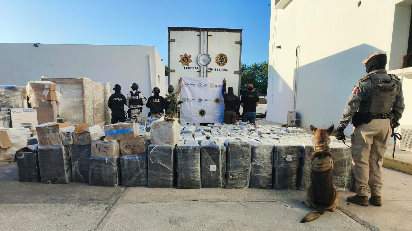 Aseguran droga con valor de $69 millones en un retén de la carretera Mérida-Campeche