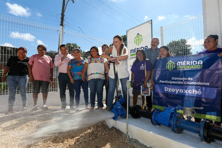Ya son nueve los  sistema de agua potable renovados en comisarías de Merida