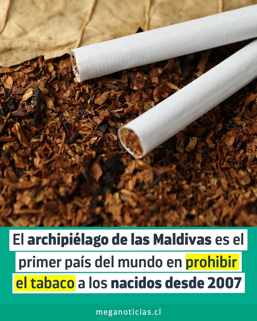 Maldivas prohíbe el consumo de tabaco para personas nacidas a partir de 2007