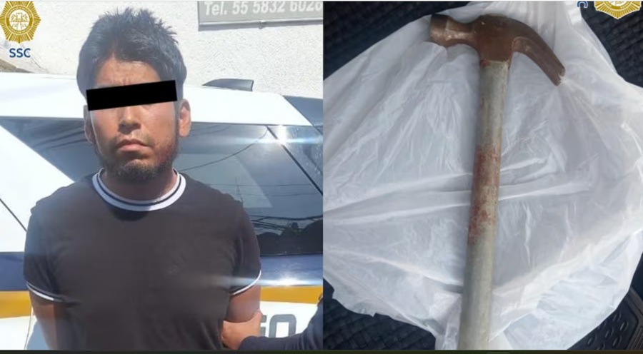 Golpea con un martillo a su mamá de 50 años