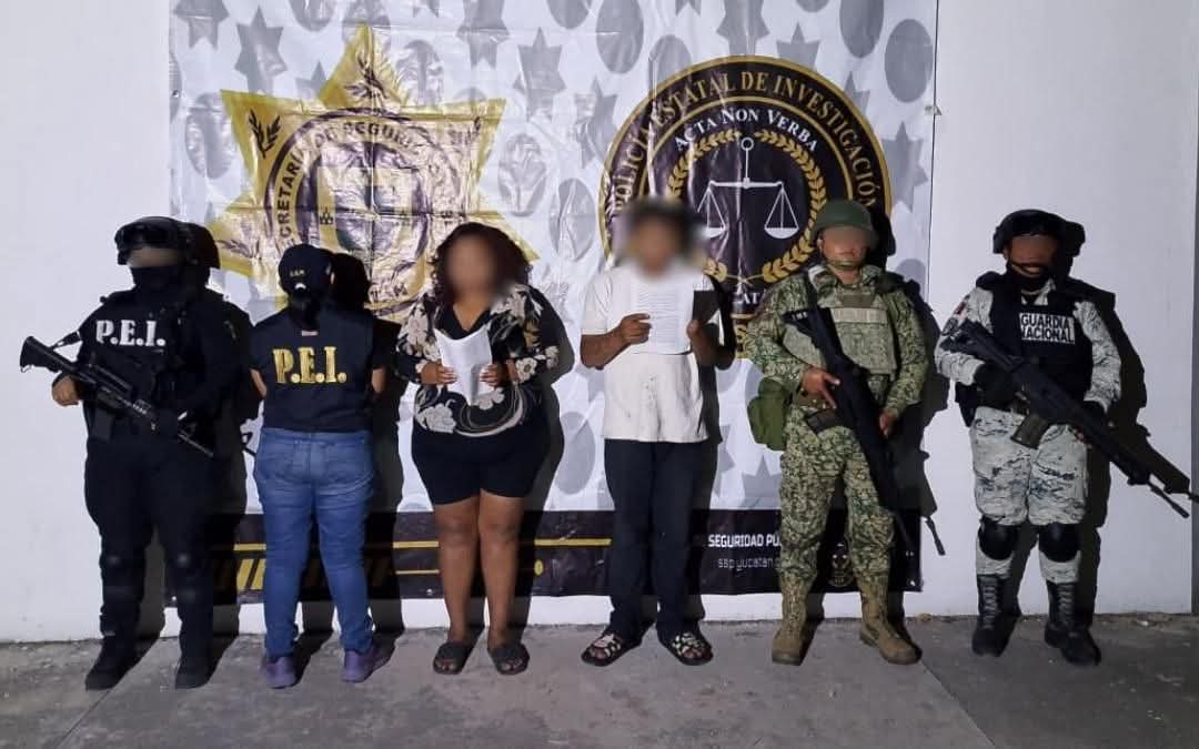 Pareja detenida por intento de homicidio en el sur de Mérida