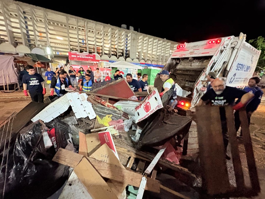 Segundo Mega Operativo de Limpieza renueva el Mercado Lucas de Gálvez