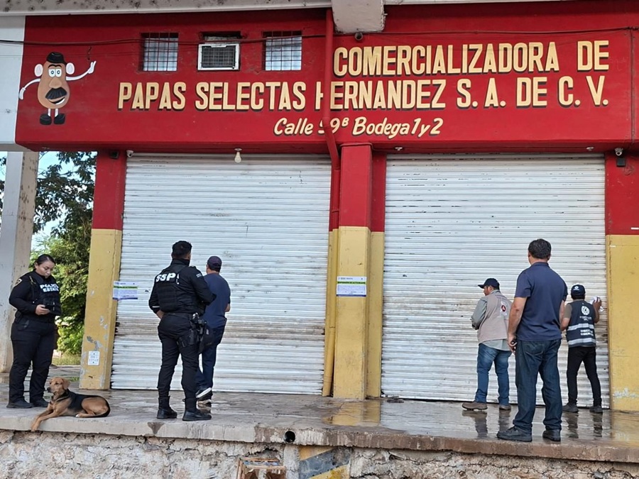 Atención oportuna al incendio en un local de la Central de Abastos de Mérida